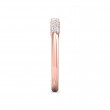 FlyerFit® 18K Pink Gold Shared Prong Wedding Band
