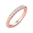 FlyerFit® 18K Pink Gold Shared Prong Wedding Band