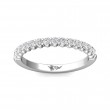 FlyerFit® 18K White Gold Shared Prong Wedding Band