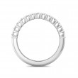 FlyerFit® 18K White Gold Shared Prong Wedding Band