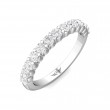 FlyerFit® 18K White Gold Shared Prong Wedding Band