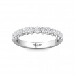 FlyerFit® 18K White Gold Shared Prong Wedding Band