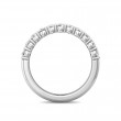 FlyerFit® 18K White Gold Shared Prong Wedding Band