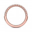 FlyerFit® 18K Pink Gold Shared Prong Wedding Band