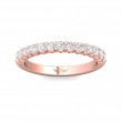FlyerFit® 18K Pink Gold Shared Prong Wedding Band