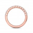 FlyerFit® 18K Pink Gold Shared Prong Wedding Band