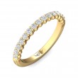 FlyerFit® 18K Yellow Gold Shared Prong Wedding Band