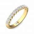 FlyerFit® 18K Yellow Gold Shared Prong Wedding Band