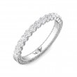 FlyerFit® 14K White Gold Vintage Wedding Band