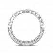 FlyerFit® 14K White Gold Vintage Wedding Band