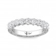 FlyerFit® 14K White Gold Vintage Wedding Band