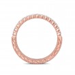 FlyerFit® 18K Pink Gold Vintage Wedding Band