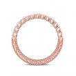 FlyerFit® 18K Pink Gold Vintage Wedding Band
