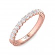 FlyerFit® 18K Pink Gold Vintage Wedding Band