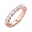 FlyerFit® 18K Pink Gold Vintage Wedding Band
