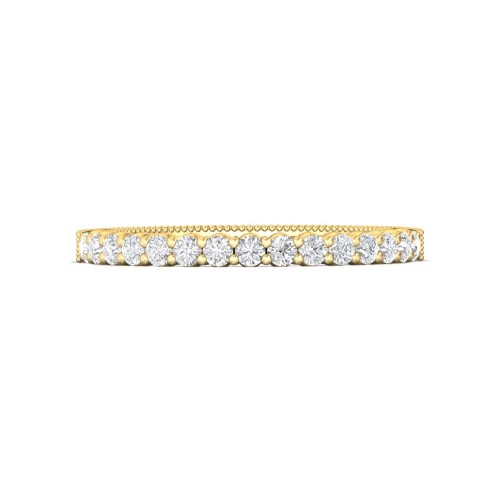 FlyerFit&reg; 14K Yellow Gold Vintage Wedding Band
