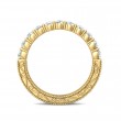 FlyerFit® 18K Yellow Gold Vintage Wedding Band