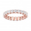 FlyerFit® 18K Pink Gold Eternity Wedding Band
