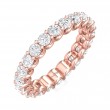 FlyerFit® 18K Pink Gold Eternity Wedding Band