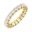 FlyerFit® 18K Yellow Gold Eternity Wedding Band