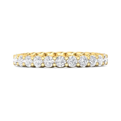 FlyerFit&reg; 14K Yellow Gold Eternity Wedding Band