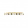 FlyerFit® 18K Yellow Gold Micropave Cutdown Wedding Band