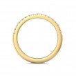 FlyerFit® 18K Yellow Gold Micropave Cutdown Wedding Band