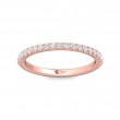 FlyerFit® 14K Pink Gold Micropave Cutdown Wedding Band