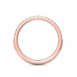 FlyerFit® 14K Pink Gold Micropave Cutdown Wedding Band