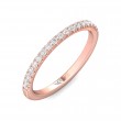 FlyerFit® 14K Pink Gold Micropave Cutdown Wedding Band