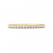 FlyerFit® 18K Yellow Gold Micropave Cutdown Wedding Band