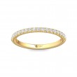 FlyerFit® 18K Yellow Gold Micropave Cutdown Wedding Band