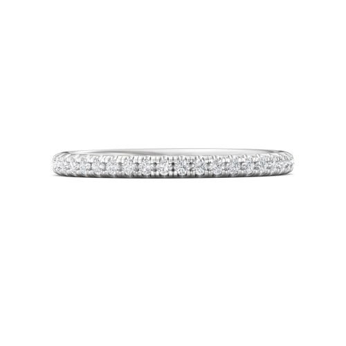 FlyerFit&reg; Platinum Micropave Cutdown Wedding Band