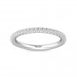 FlyerFit® 14K White Gold Micropave Cutdown Wedding Band