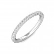 FlyerFit® 14K White Gold Micropave Cutdown Wedding Band