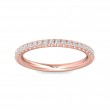 FlyerFit® 14K Pink Gold Micropave Cutdown Wedding Band