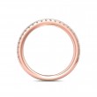 FlyerFit® 14K Pink Gold Micropave Cutdown Wedding Band