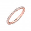 FlyerFit® 14K Pink Gold Micropave Cutdown Wedding Band