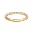 FlyerFit® 18K Yellow Gold Micropave Cutdown Wedding Band
