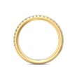 FlyerFit® 18K Yellow Gold Micropave Cutdown Wedding Band