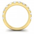 FlyerFit® 18K Yellow Gold Micropave Cutdown Wedding Band