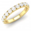FlyerFit® 18K Yellow Gold Micropave Cutdown Wedding Band