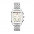 Michele Deco MOP Diamond Dial Steel Watch
