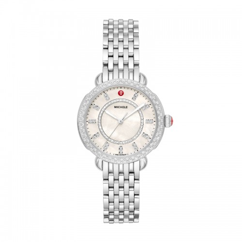 Michele Sidney MOP Diamond Stainless Watch
