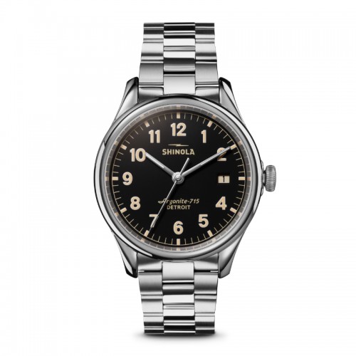 Shinola Vinton 38MM Black Dial Bracelet