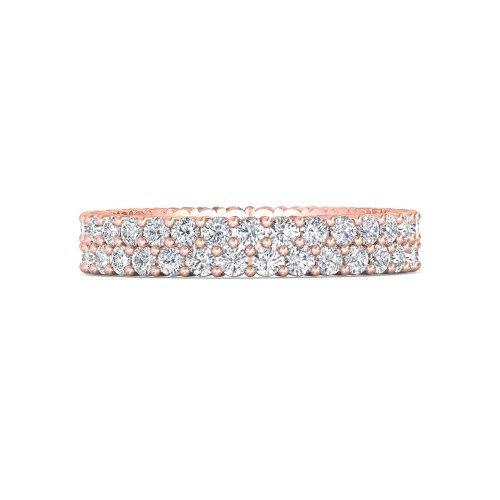 FlyerFit&reg; 14K Pink Gold Anniversary Bands