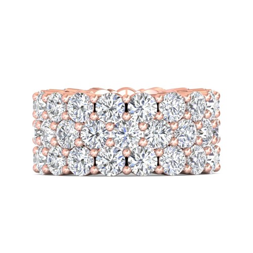 FlyerFit&reg; 18K Pink Gold Anniversary Bands