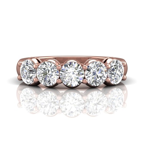 FlyerFit&reg; 14K Pink Gold Anniversary Bands