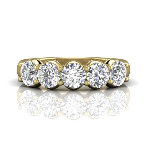 FlyerFit&reg; 18K Yellow Gold Anniversary Bands