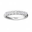 FlyerFit® 18K White Gold Shared Prong Wedding Band